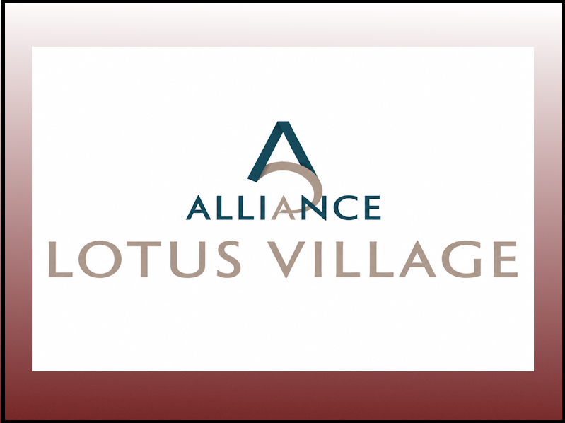 Click or tap to visit. Logo-Lotus Village