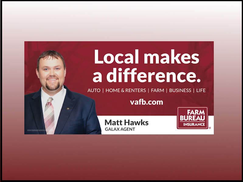 Click or tap to visit. Logo-Matt Hawks, Farm Bureau Insurance