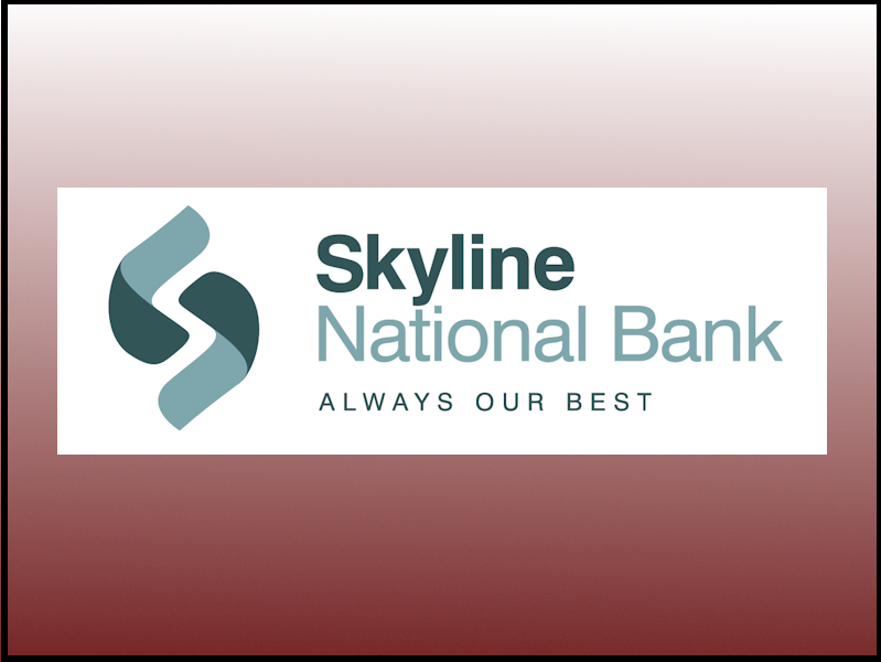 Click or tap to visit. Logo-Skyline National Bank