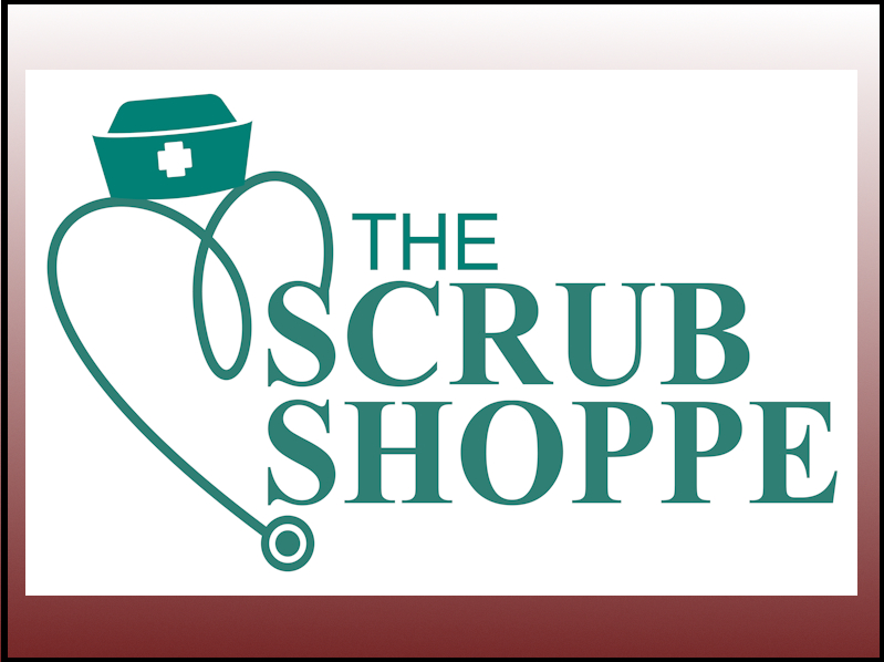 Click or tap to visit. Logo-The Scrub Shoppe